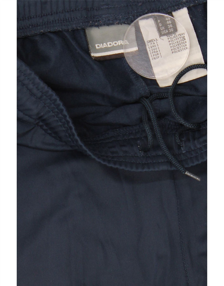 Calça de treino masculina DIADORA UK 36 poliéster azul marinho pequeno
