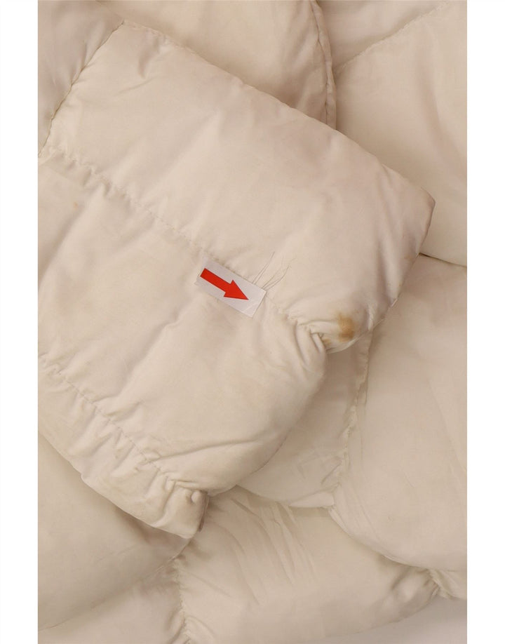 Jaqueta acolchoada Moncler para meninas 9-10 anos nylon branco