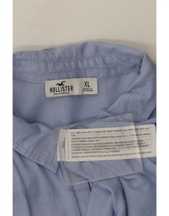 Pulôver feminino Hollister UK 18 XL algodão azul