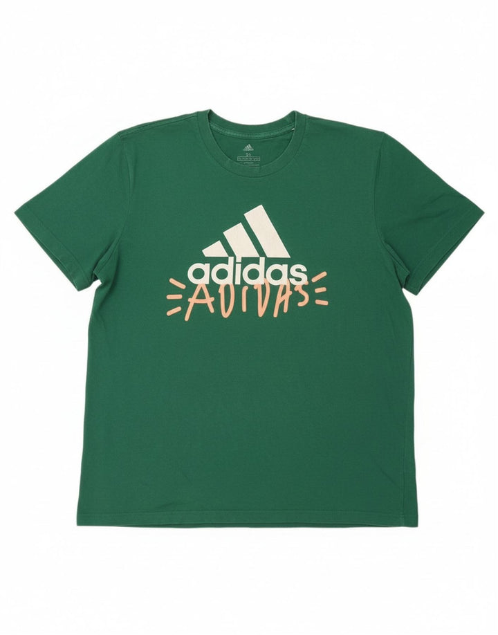 Camiseta Adidas Masculina Graphic Top XL Verde Algodão