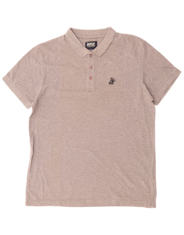 Camisa polo masculina RIFLE XL algodão cinza
