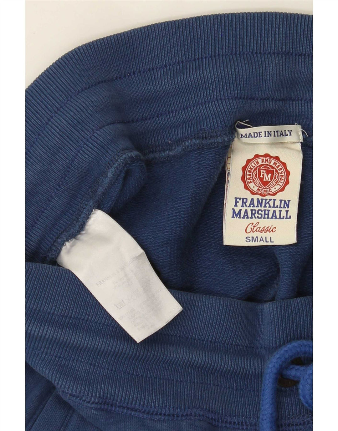 Calça de treino masculina Franklin Marshall joggers pequeno algodão azul