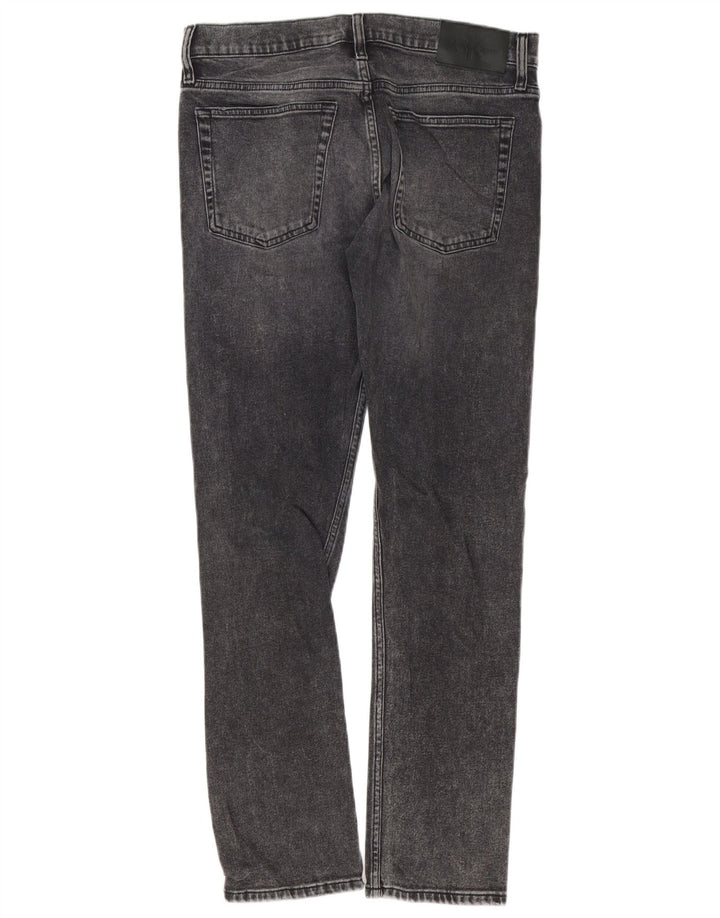 Calvin Klein Masculino Slim Jeans W32 L32 Cinza Algodão