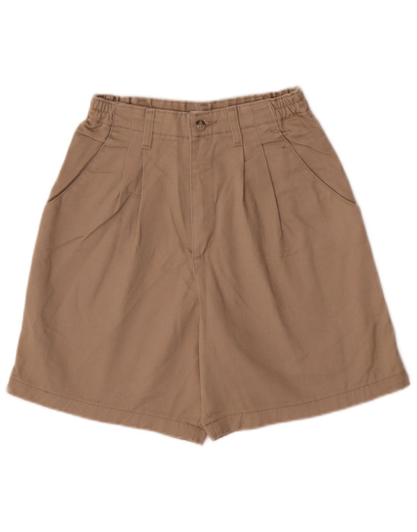 LEE Shorts feminino casual de cintura alta com cintura alta EUA 4 pequeno W24 algodão bege
