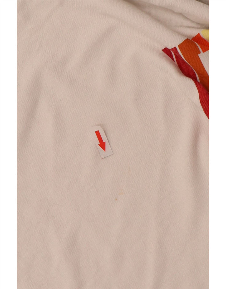 Camiseta feminina gráfica LEVI'S UK 10 algodão branco pequeno