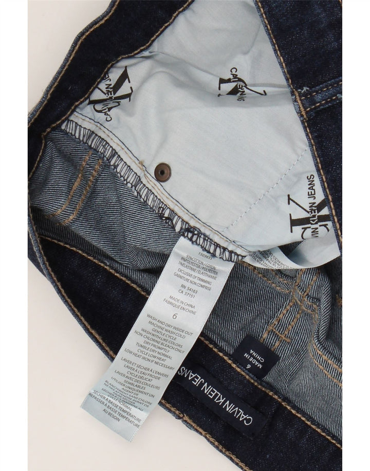 Jeans skinny feminino Calvin Klein US 6 médio W29 L29 algodão azul marinho