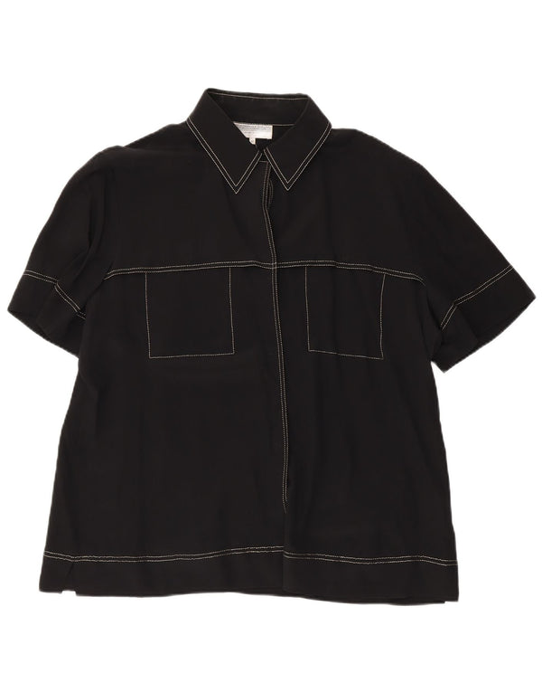 Camisa feminina de manga curta Pancaldi & B IT 52 2XL preta