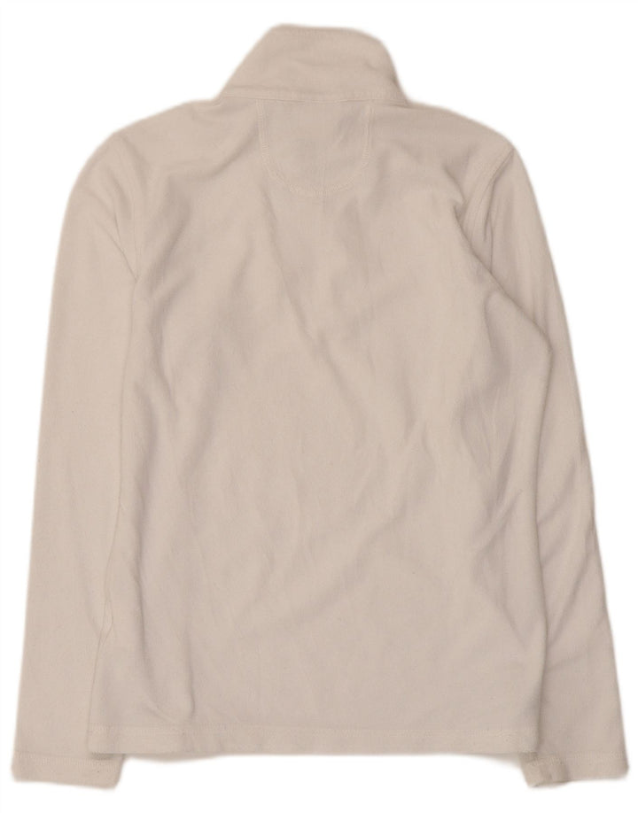 Diadora Womens Zip Neck Fleece Jumper UK 12 Médio Poliéster Branco
