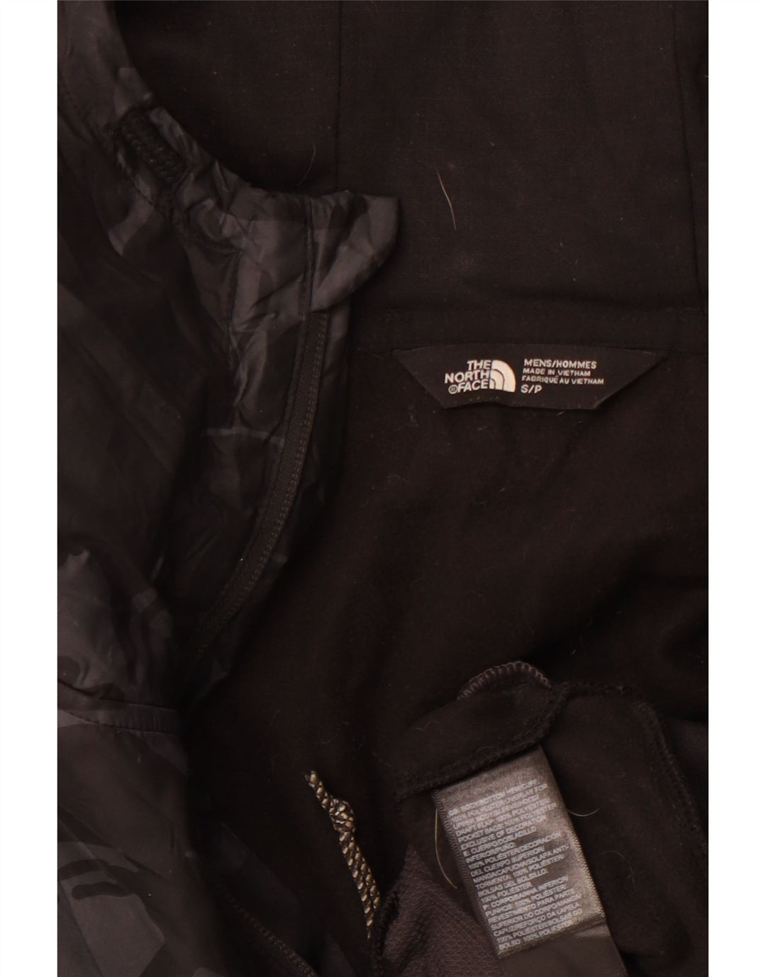 THE NORTH FACE Suéter masculino com capuz e zíper gráfico pequeno preto esportivo