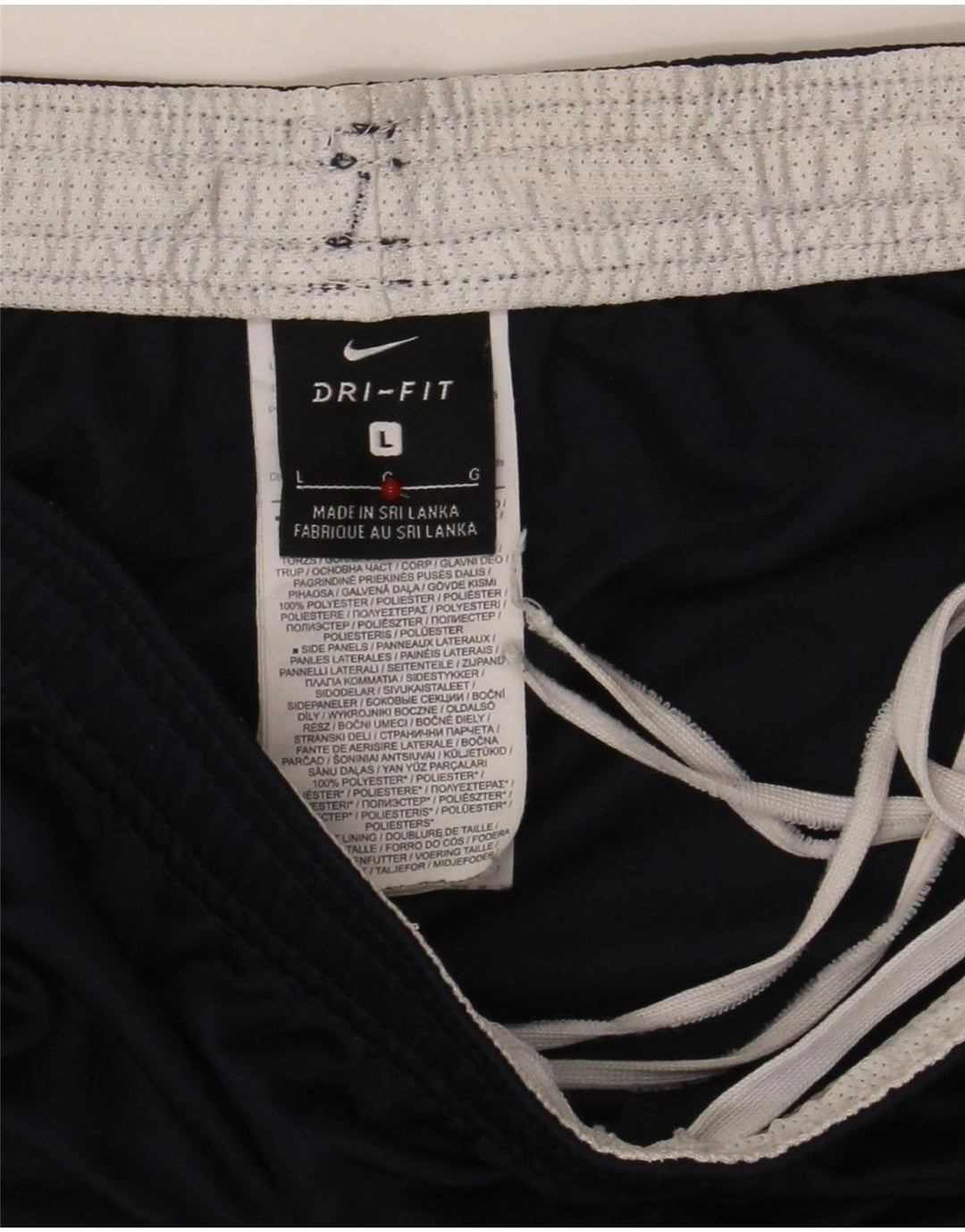 Shorts esportivos masculinos Nike Dri Fit grandes poliéster azul marinho