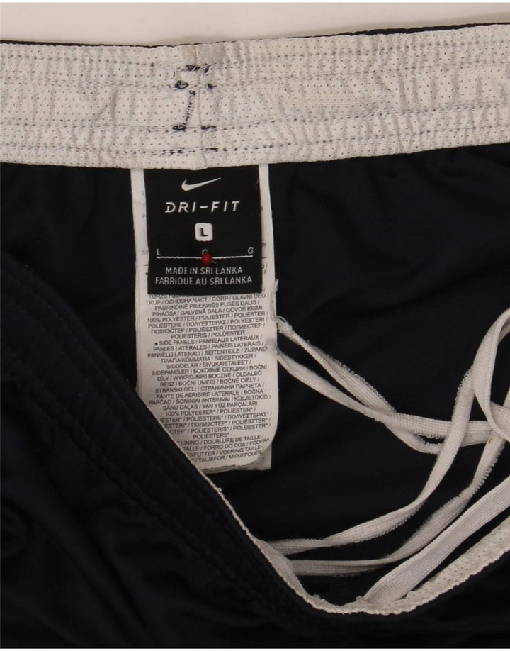 Shorts esportivos masculinos Nike Dri Fit grandes poliéster azul marinho