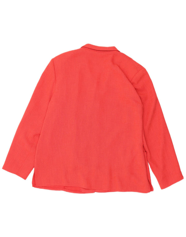 Jaqueta blazer feminina Avalon com 4 botões UK 20 2XL poliéster rosa