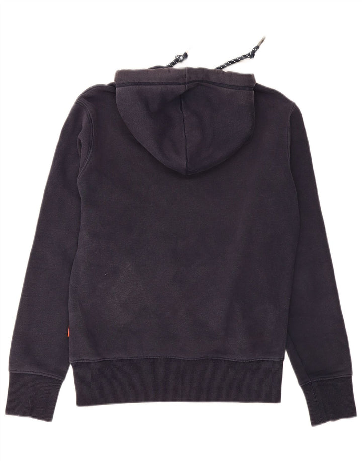 Suéter com capuz masculino Superdry médio azul marinho algodão