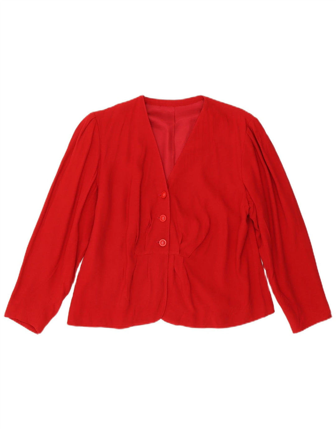 Jaqueta blazer feminina VINTAGE com 3 botões Reino Unido 12 vermelho médio