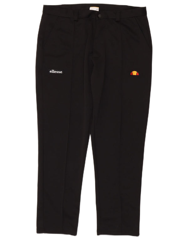 Ellesse Mens Slim Chino Calças XL W38 L28 Poliéster Preto