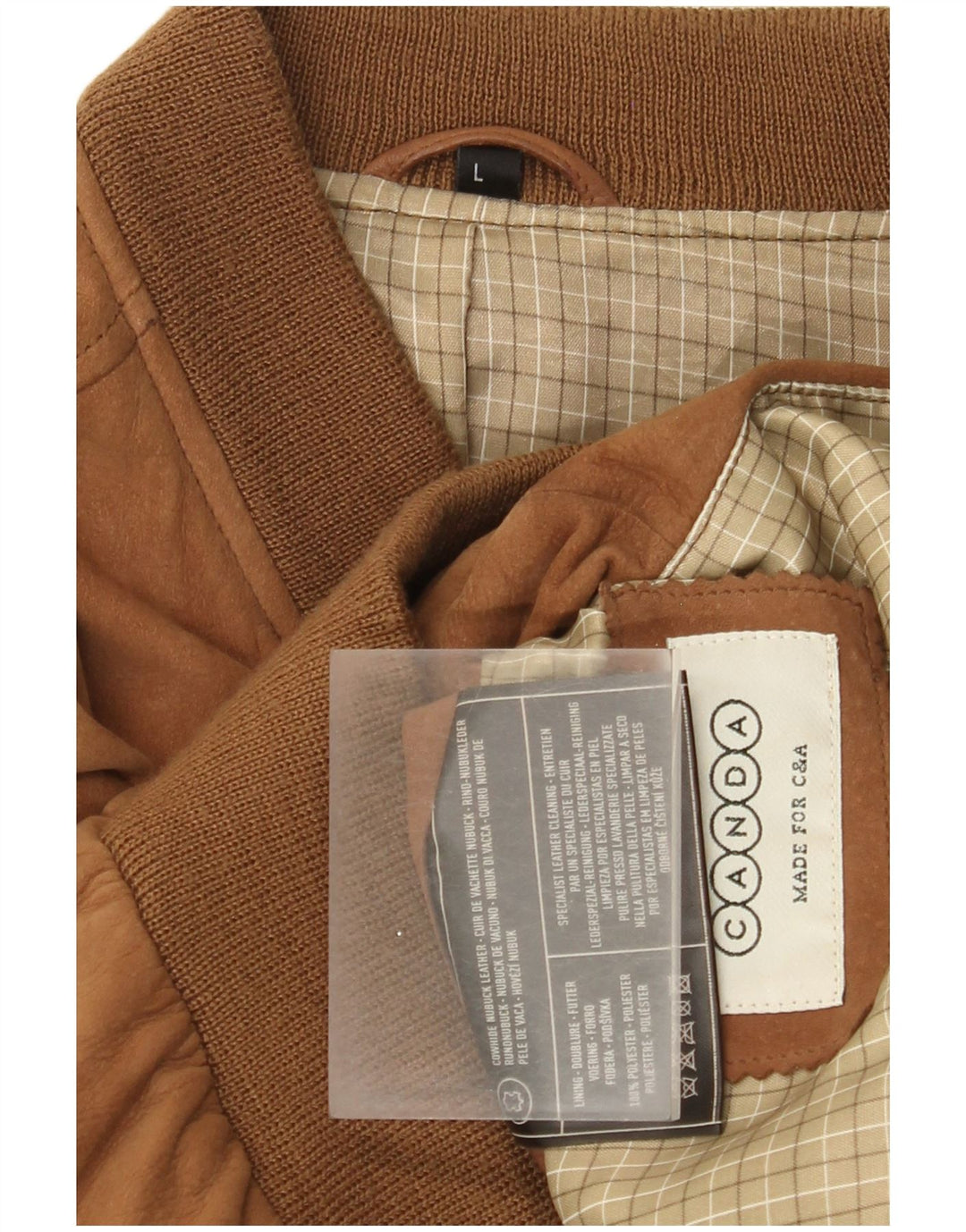 Jaqueta bomber masculina de camurça Canda Reino Unido 40 grande couro marrom