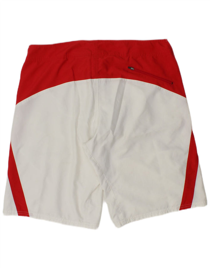 Shorts de natação masculinos Nike grande poliéster colorblock branco