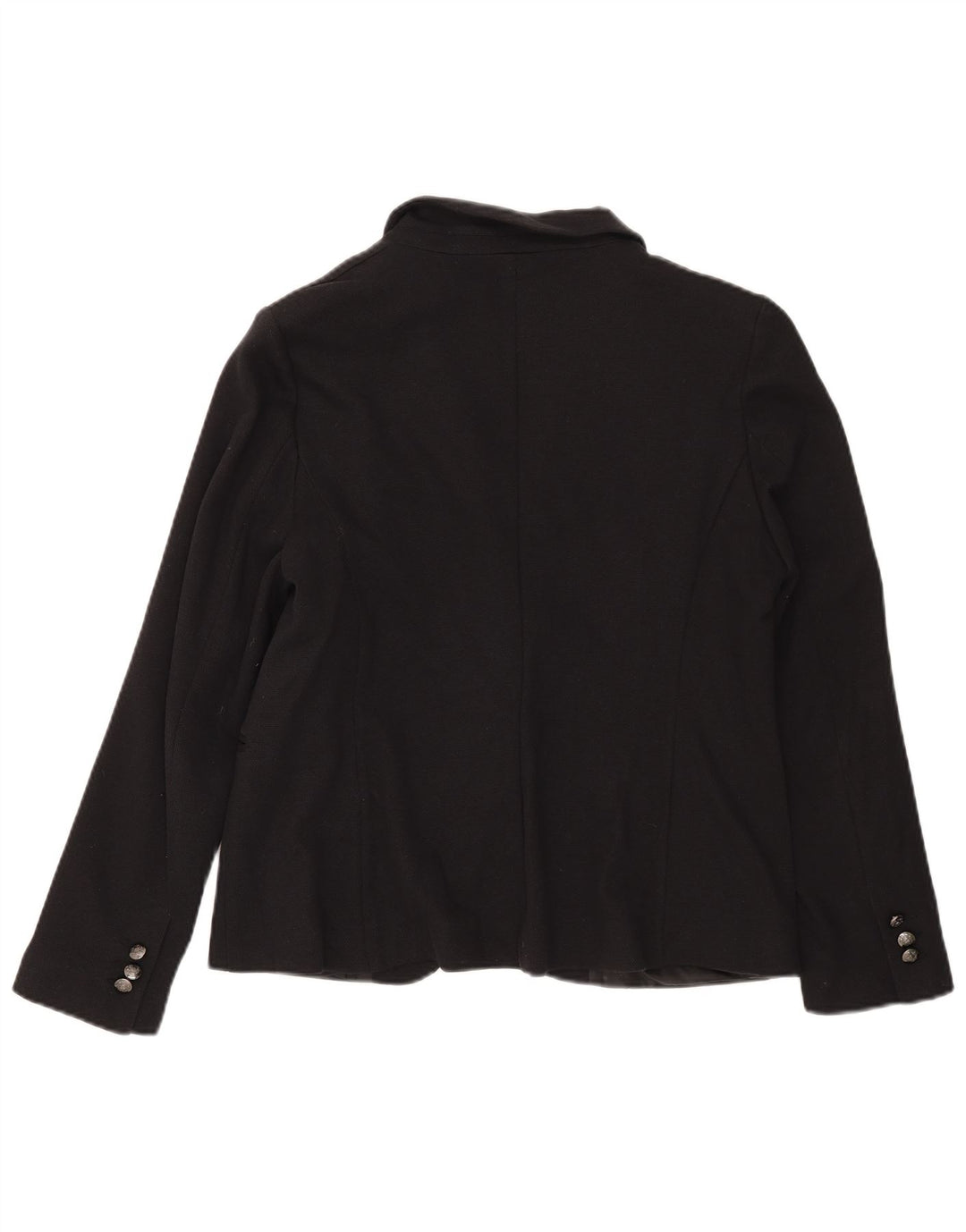 Jaqueta blazer feminina Marks & Spencer com 1 botão Reino Unido 16 grande algodão preto