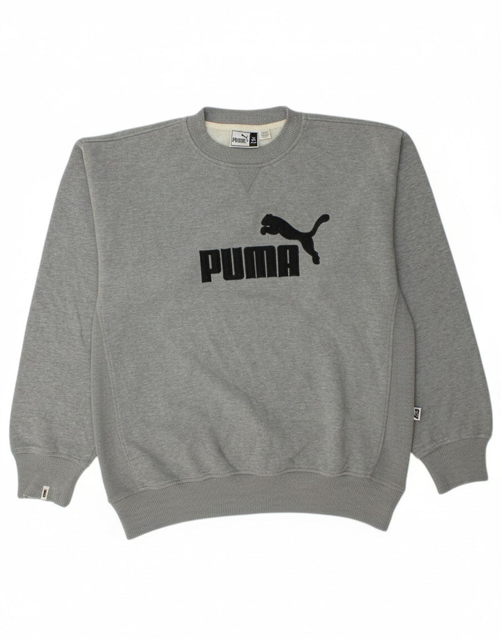 PUMA Mens Graphic Moletom Jumper XL Cinza Algodão