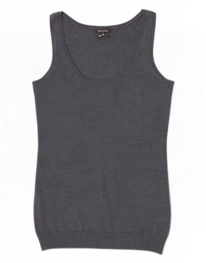Regata feminina Massimo Dutti com colete UK 14 grande lã cinza