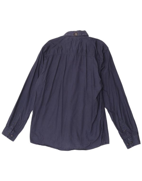 Camisa masculina Jack & Jones XL azul marinho algodão