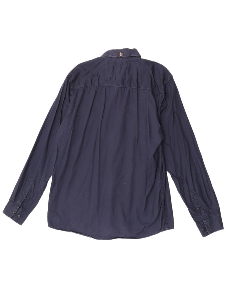 Camisa masculina Jack & Jones XL azul marinho algodão