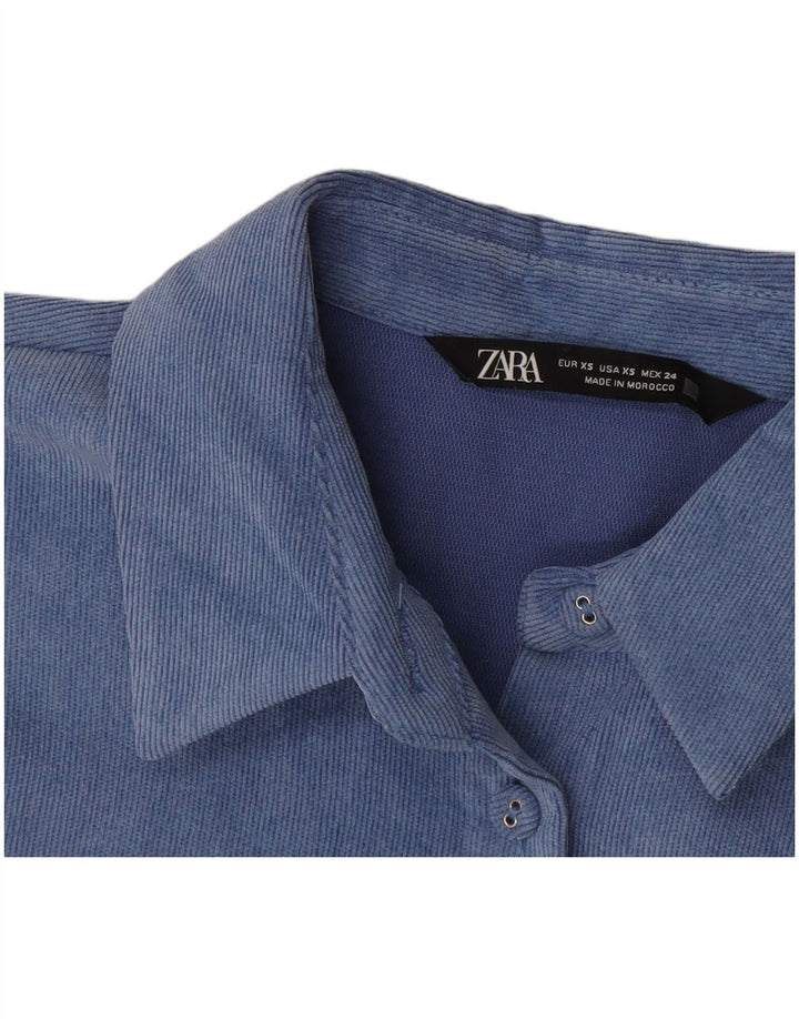 Zara Camisa masculina oversized UK 6 XS azul