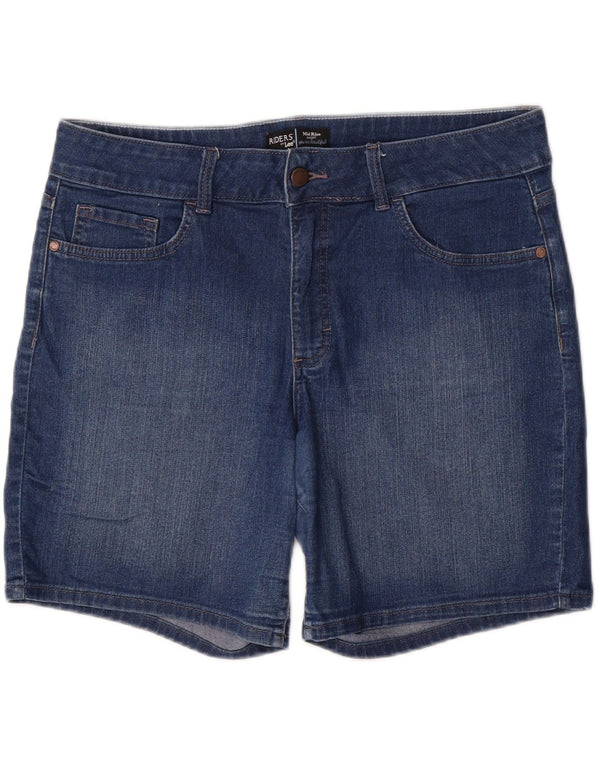 Lee Womens Riders Mid Rise Denim Shorts US 16 2XL W36 Azul Algodão