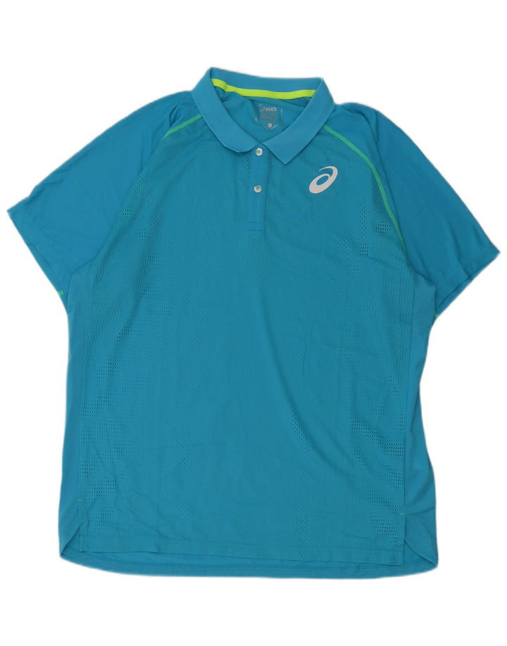 Camisa polo masculina Asics XL azul poliéster