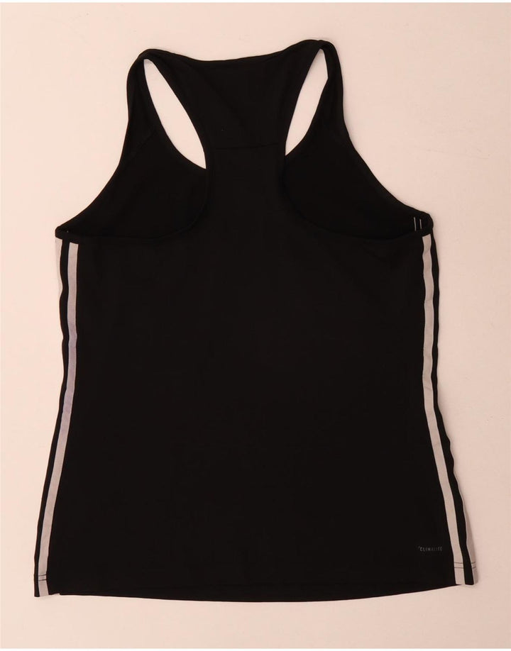 Adidas Womens Climalite Vest Top UK 14 Médio Preto Poliéster