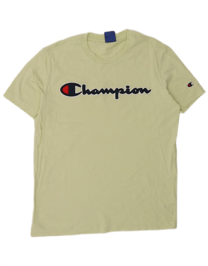 Camiseta masculina gráfica Champion pequeno algodão verde