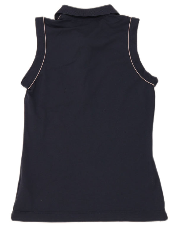 Camisa polo feminina sem mangas Chervo IT 40 pequena azul marinho poliamida esportiva