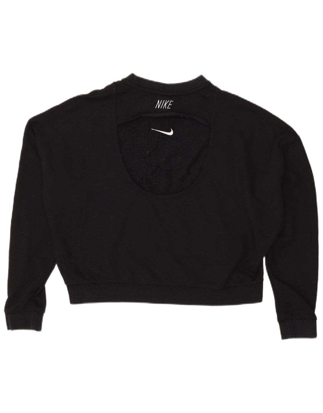 Nike Womens Crop Oversized Moletom Jumper UK 18 XL Preto Poliéster