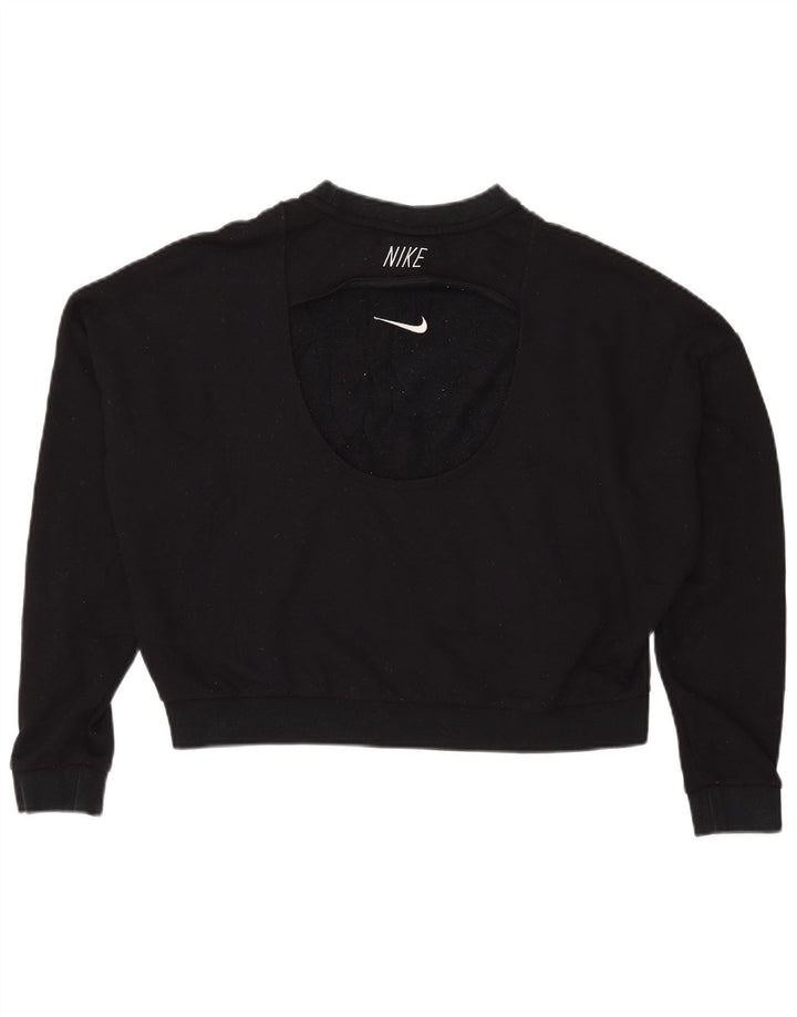 Nike Womens Crop Oversized Moletom Jumper UK 18 XL Preto Poliéster