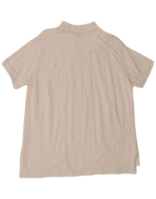 Polo Ralph Lauren Camisa masculina de ajuste personalizado 2XL algodão branco