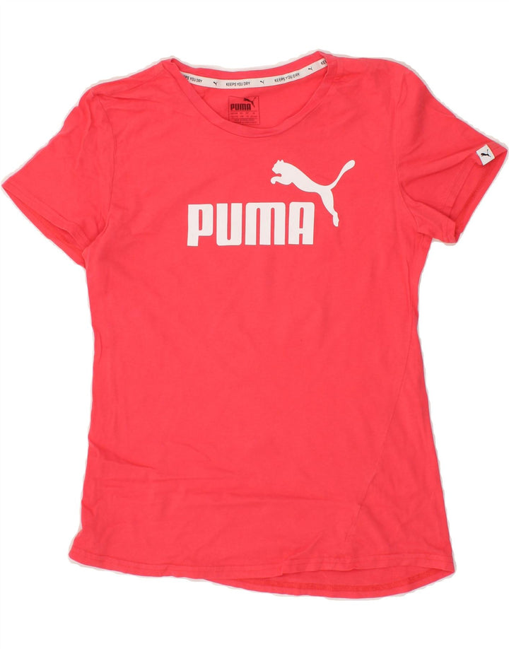 PUMA Girls Graphic T-Shirt Top 15-16 Years Pink Vintage Puma and Second-Hand Puma from Messina Hembry 