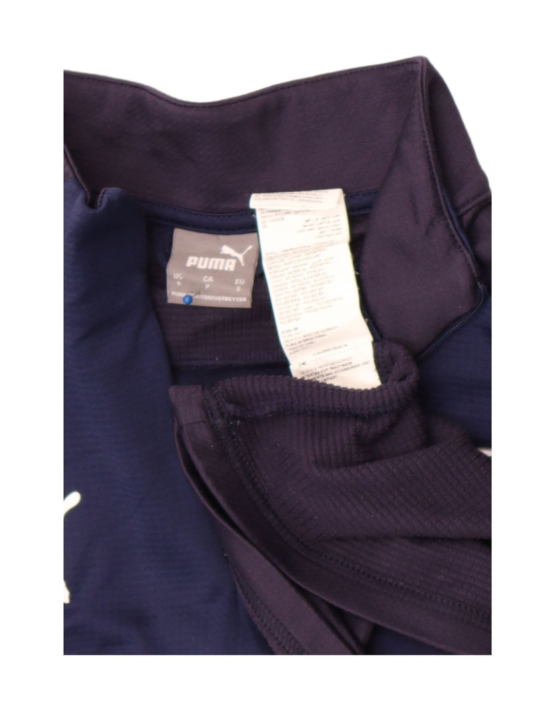 Puma Mens Graphic Pullover Treino Top Pequeno Azul Marinho Colorblock