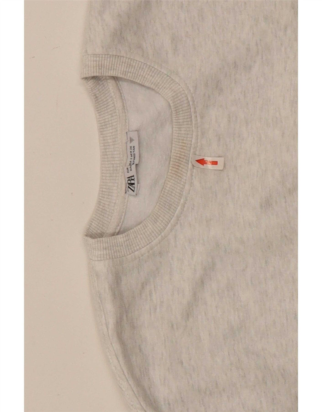 Zara moletom feminino oversized crop suéter Reino Unido 10 pequeno cinza manchado