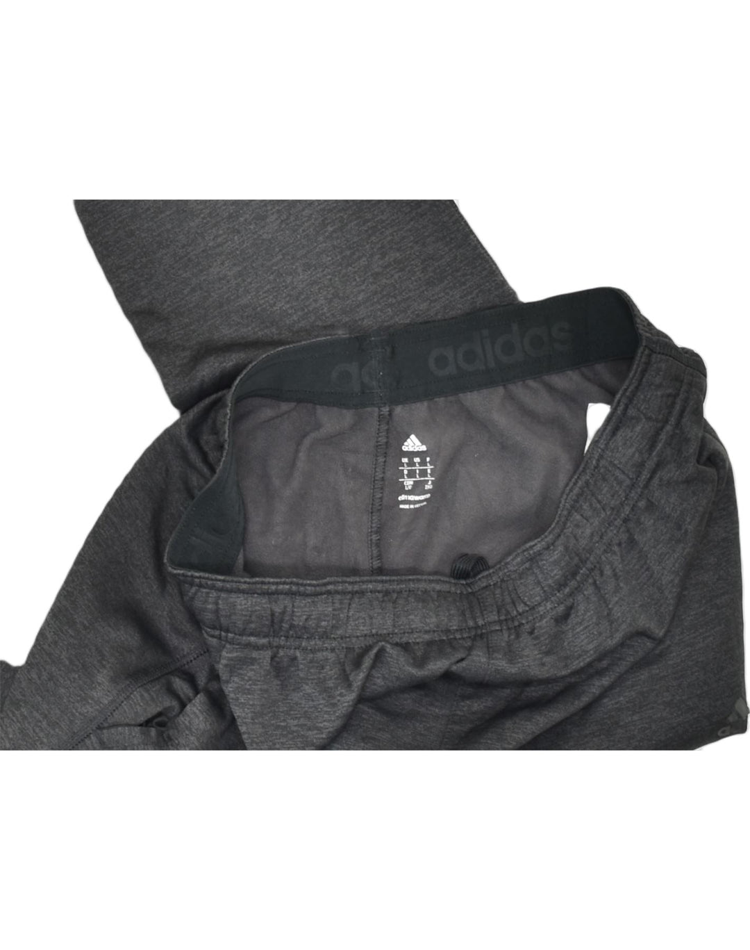 Calças de treino masculinas ADIDAS poliéster cinza grande