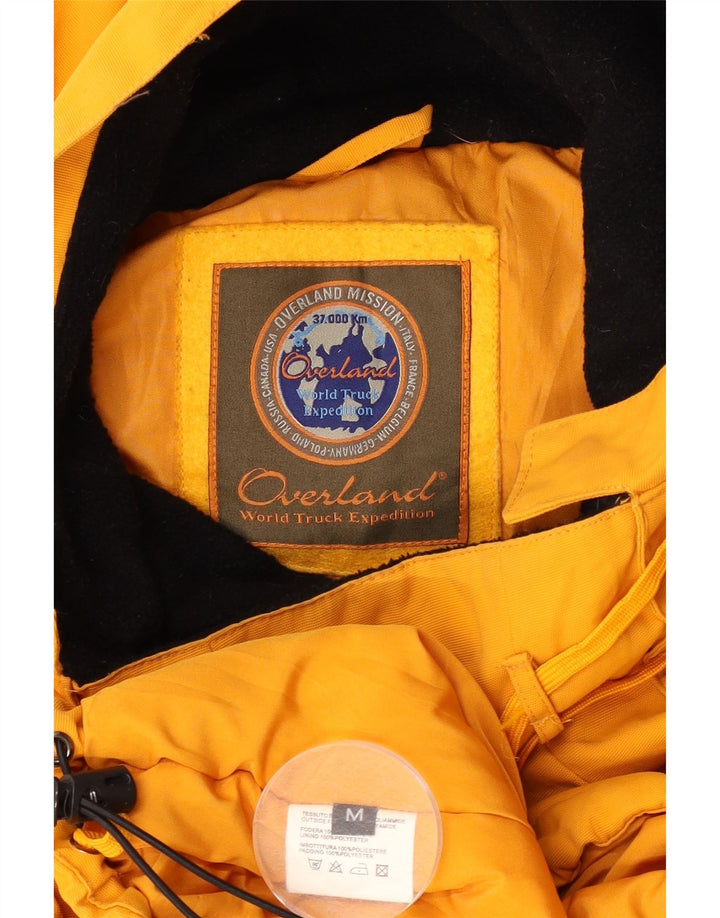 Overland Mens Hooded Anorak Ski Jacket UK 38 poliéster laranja médio