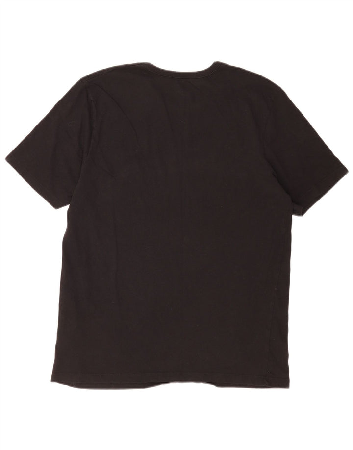 Camiseta masculina Hugo Boss grande algodão preto