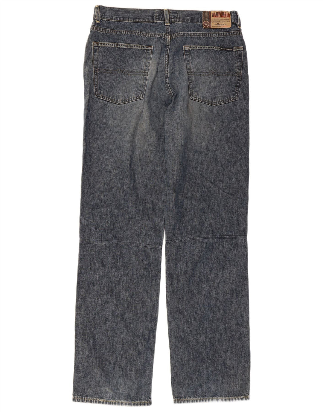 Calça jeans reta masculina Wampum W34 L33 algodão azul