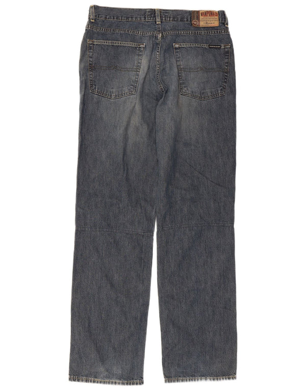 Calça jeans reta masculina Wampum W34 L33 algodão azul