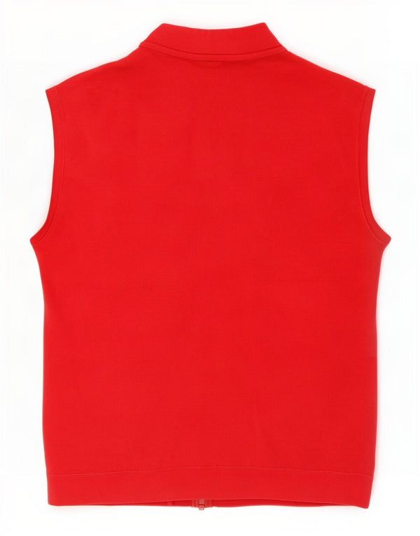 Marina Yachting Suéter cardigã masculino sem mangas 2XL vermelho