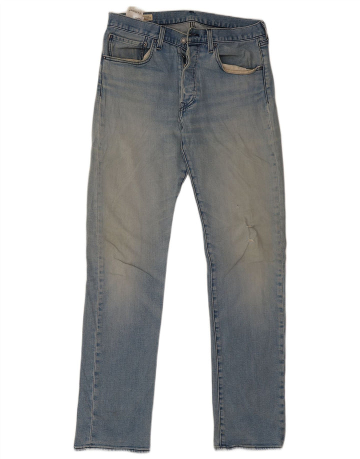 Calça Jeans Levis Masculina 501 Distressed Straight W31 L34 Azul Algodão