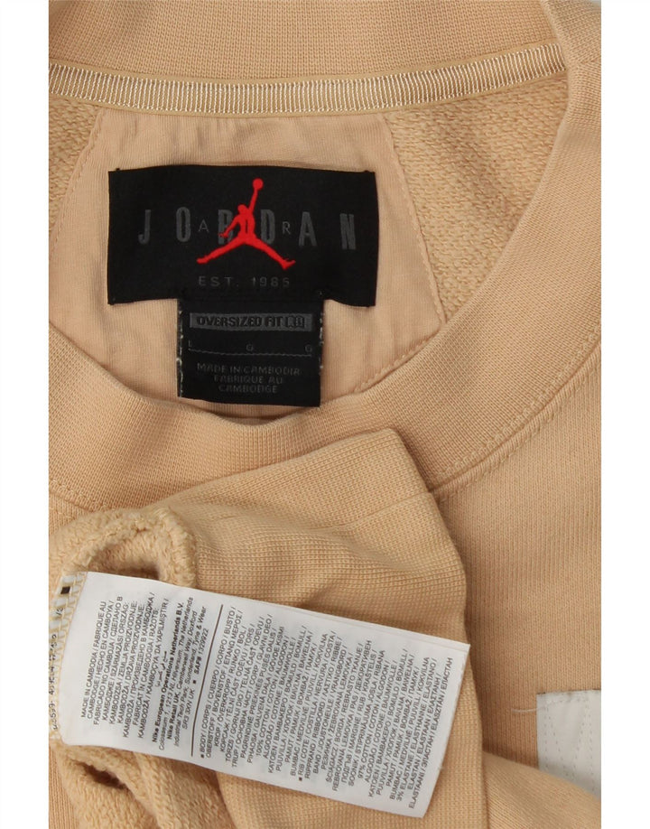 JORDAN moletom masculino oversized jumper grande algodão bege