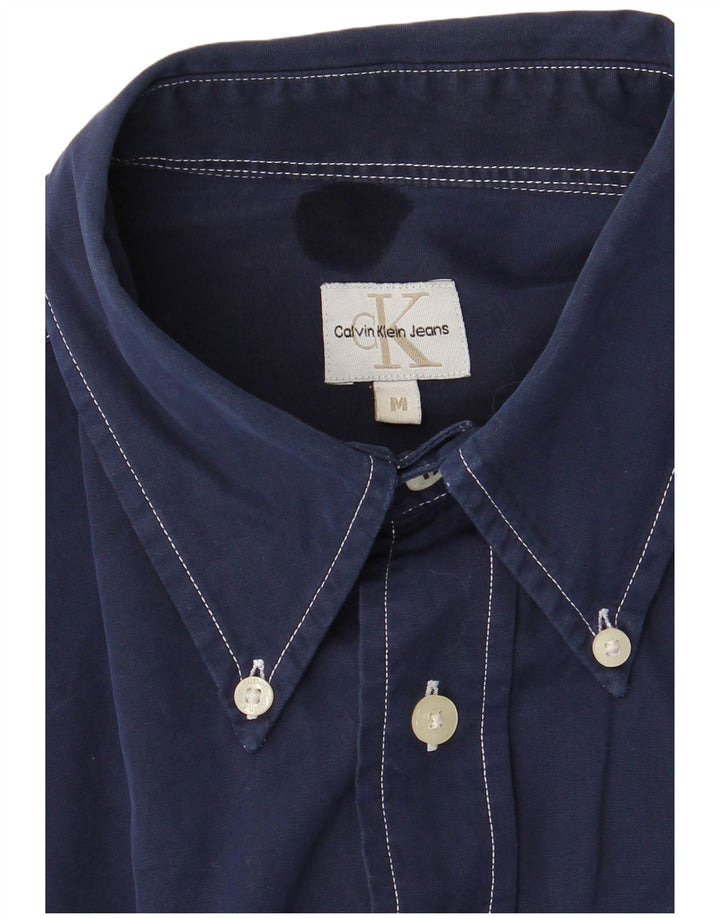 Camisa masculina Calvin Klein Jeans média azul marinho