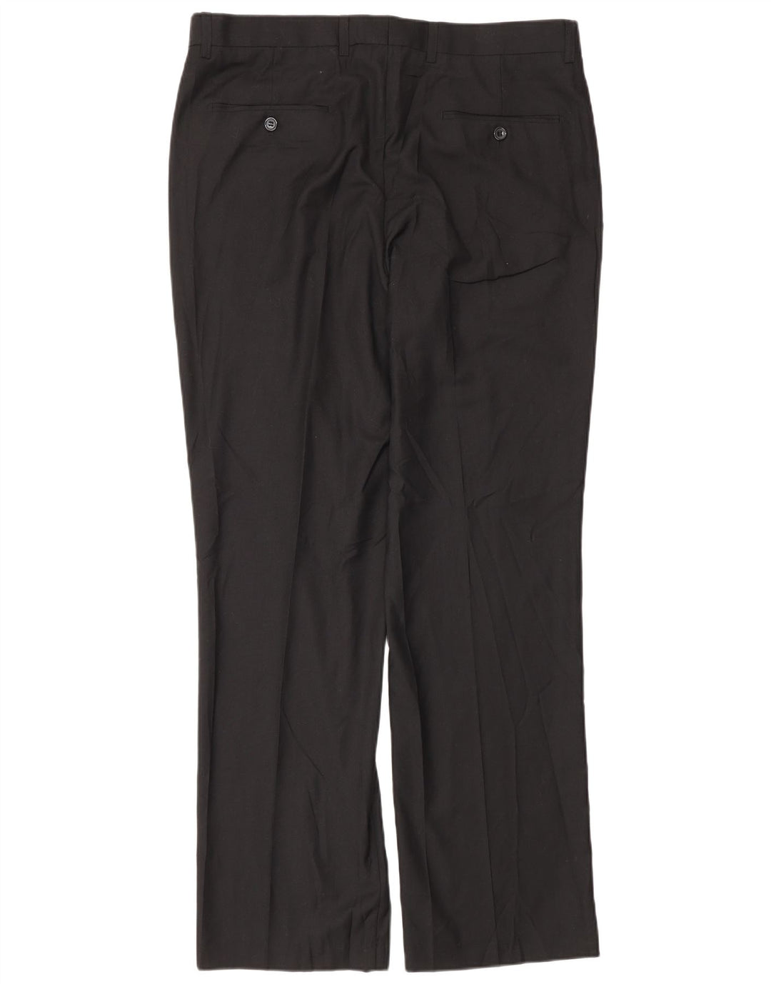 Calça masculina de terno reto Pierre Cardin W36 L32 poliéster preto