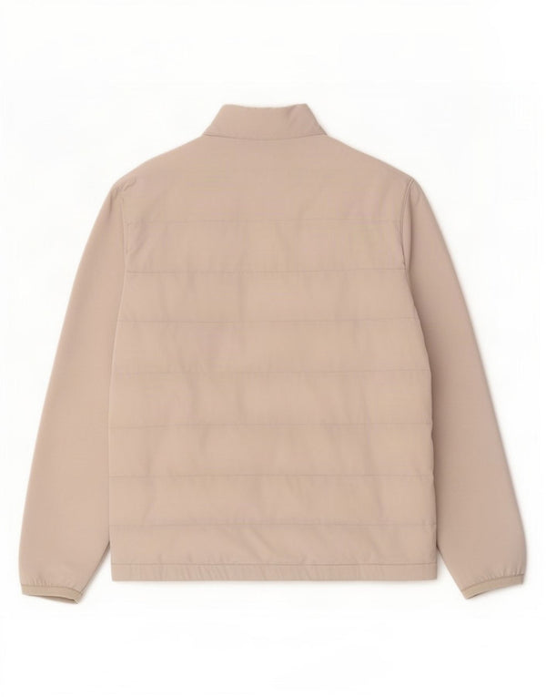 Jaqueta acolchoada masculina Zara UK 38 poliéster cinza médio