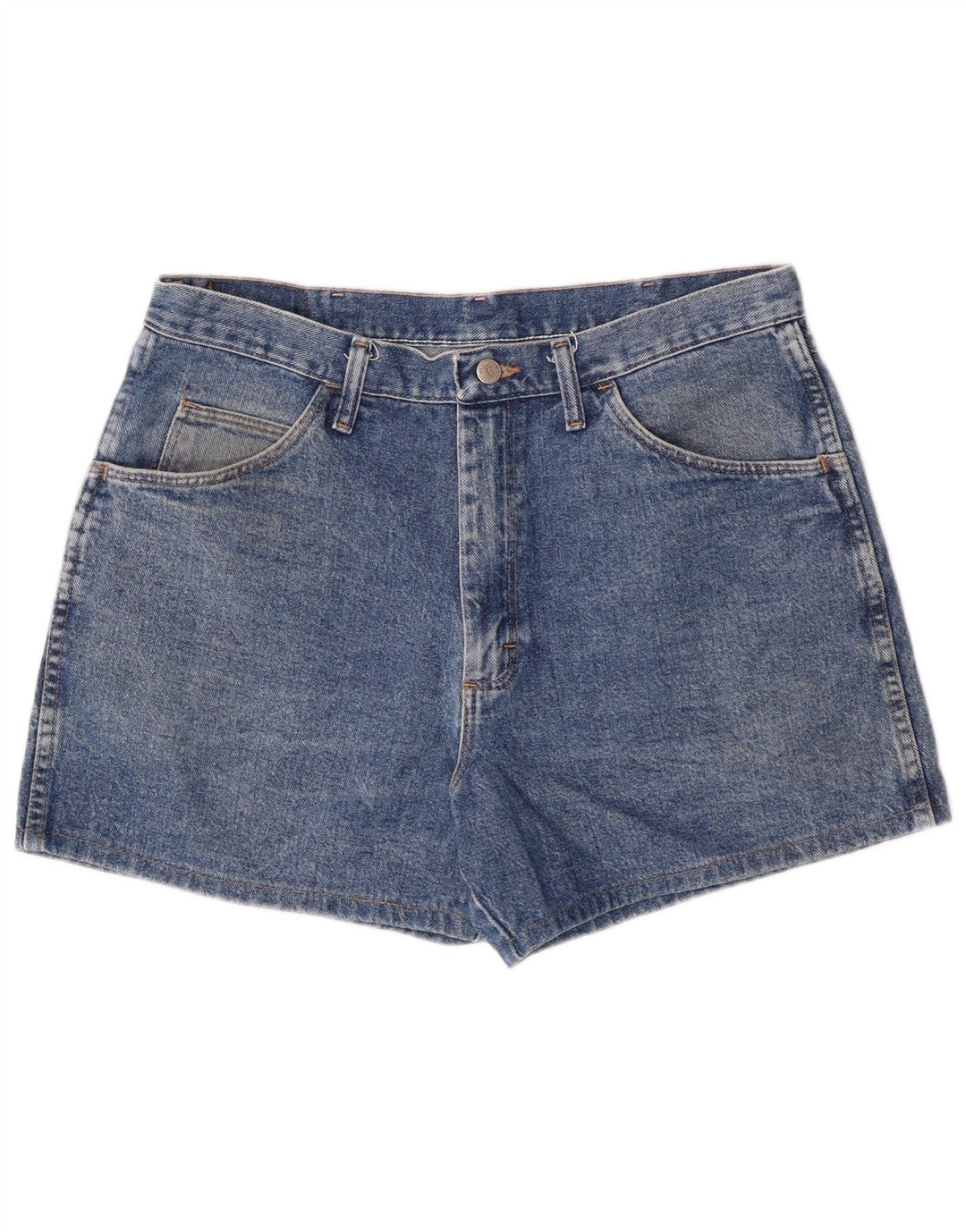 Shorts jeans feminino Wrangler W34 grande algodão azul